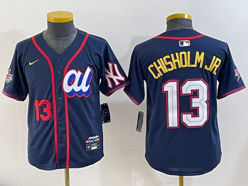 Youth 2025 New York Yankees #13  Chisholm Jr Nike MLB All Star Jersey style 725002->youth mlb jersey->Youth Jersey